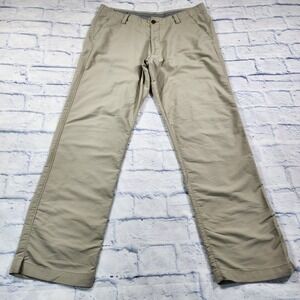 Under Armour MENS 34X30 Match Play Beige Flex Golf Dress Pants Stretch 1248089